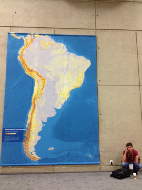 Giant map of South America