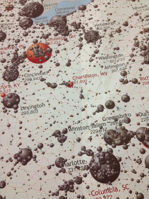 Giant population map. 